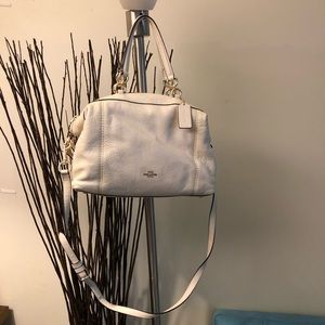 COACH Lenox Crossbody Satchel leather in Ivory